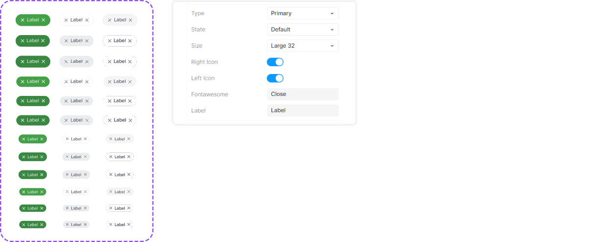 Badges component