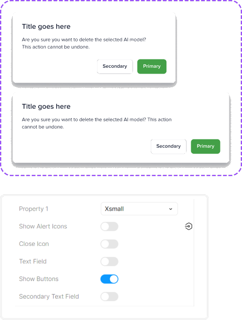 Modal and dialog component