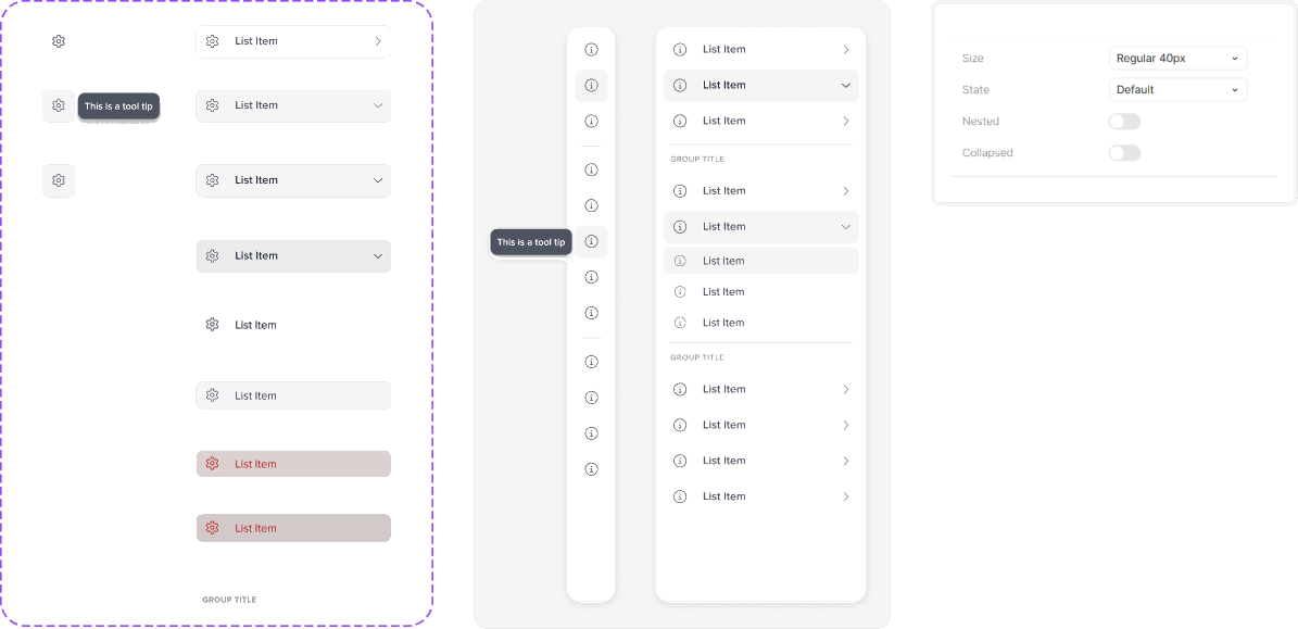 Side navigation component